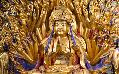 大足石刻千手观音 大足石刻千手观音